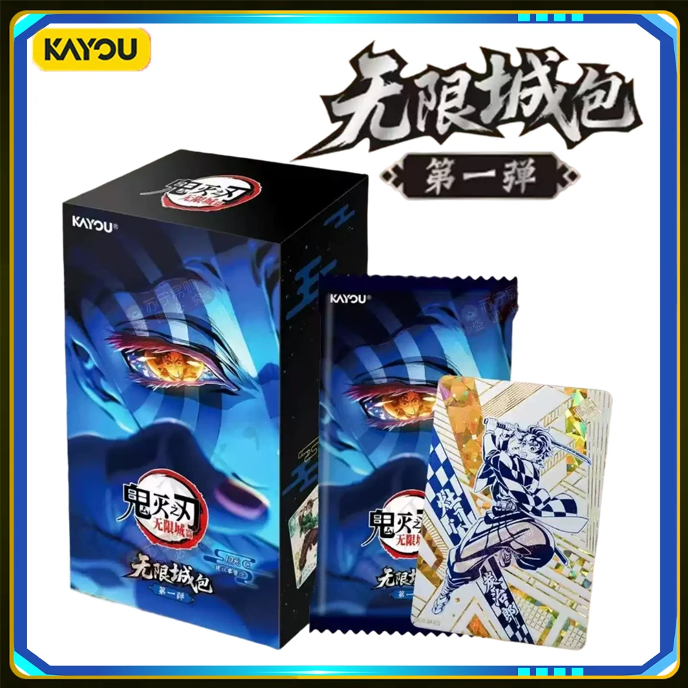 Authentic KAYOU Demon Slayer Kimetsu No Yaiba Cards Infinity Castle Series Rare Character Shiny Collectible Cards Gift Toys