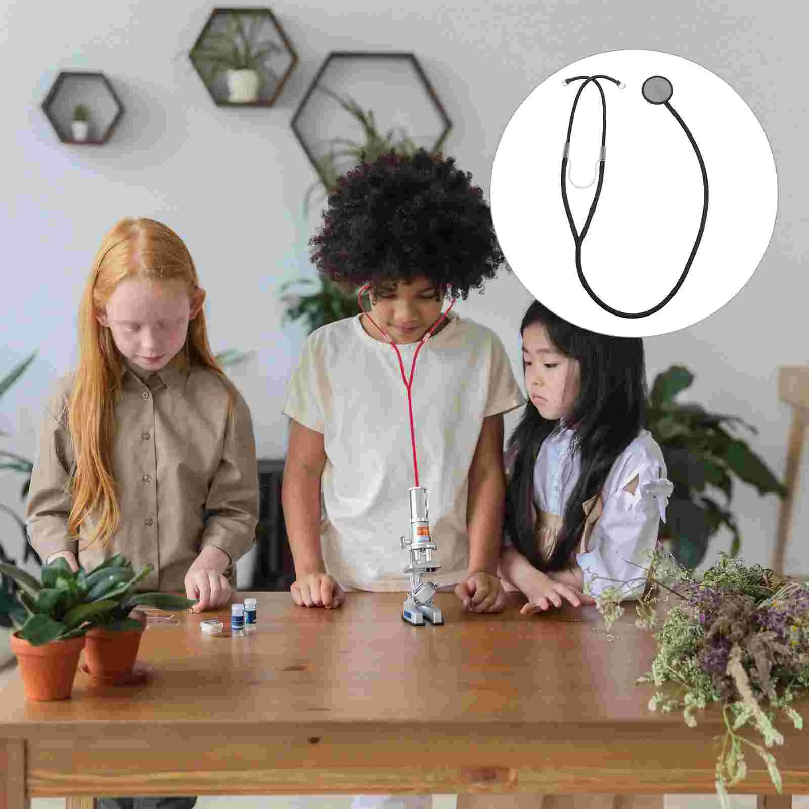 4 Pcs Pretend Play Stethoscope Children’s Toys Halloween Decor Nurse Costume Prop