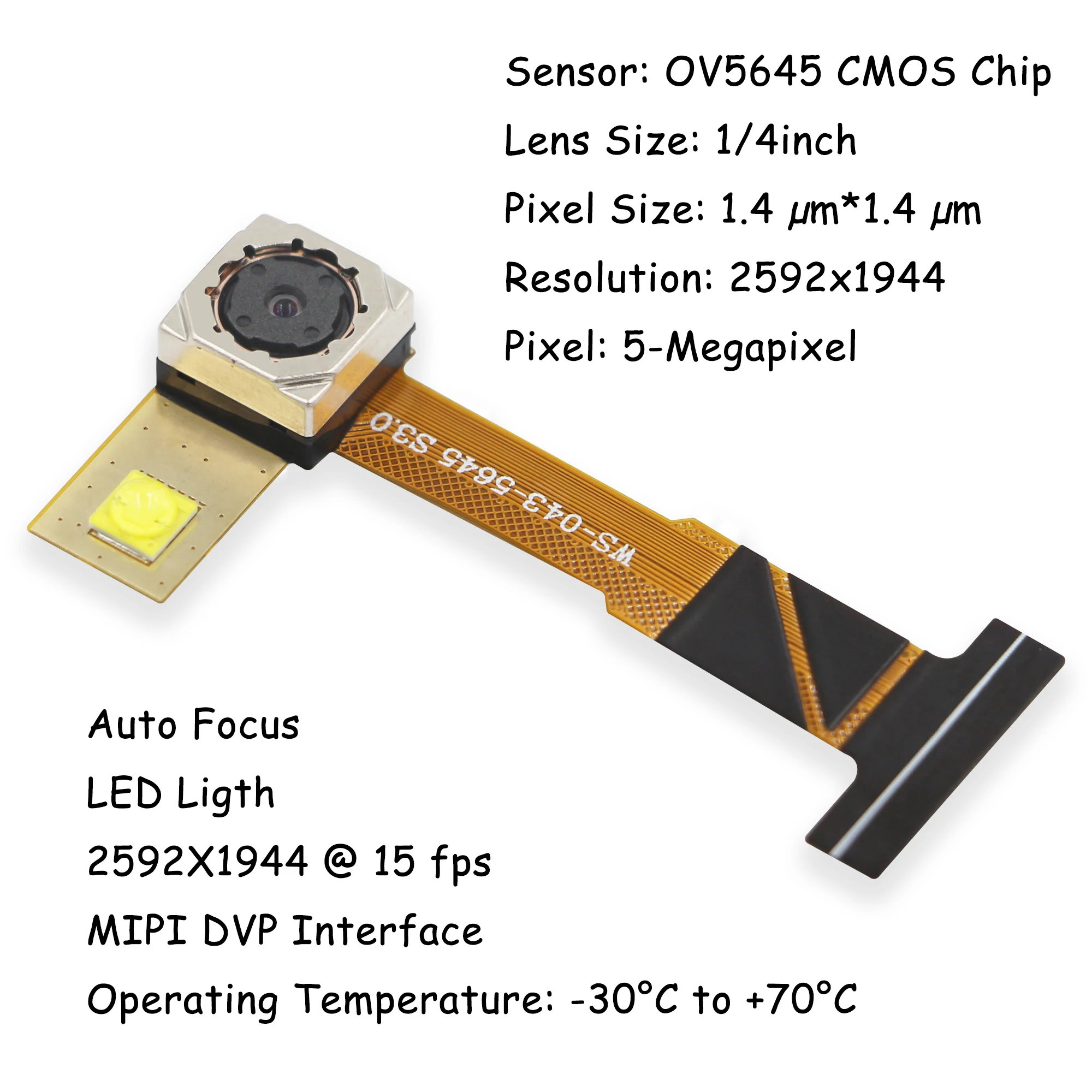 OEM 1/4'' OV5645 OV5640 OV5647 5MP HD Mini Camera Module RGB Wide Angle AF CMOS Sensor Smartphone Camera Module MIPI