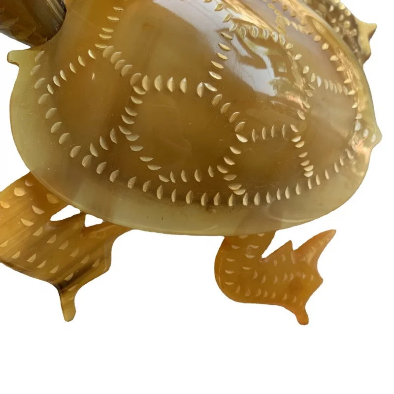 Horn Crafts Small Water Turtle Horn Ornaments Comb Factory Retail Animal Turtle Decorative Crafts