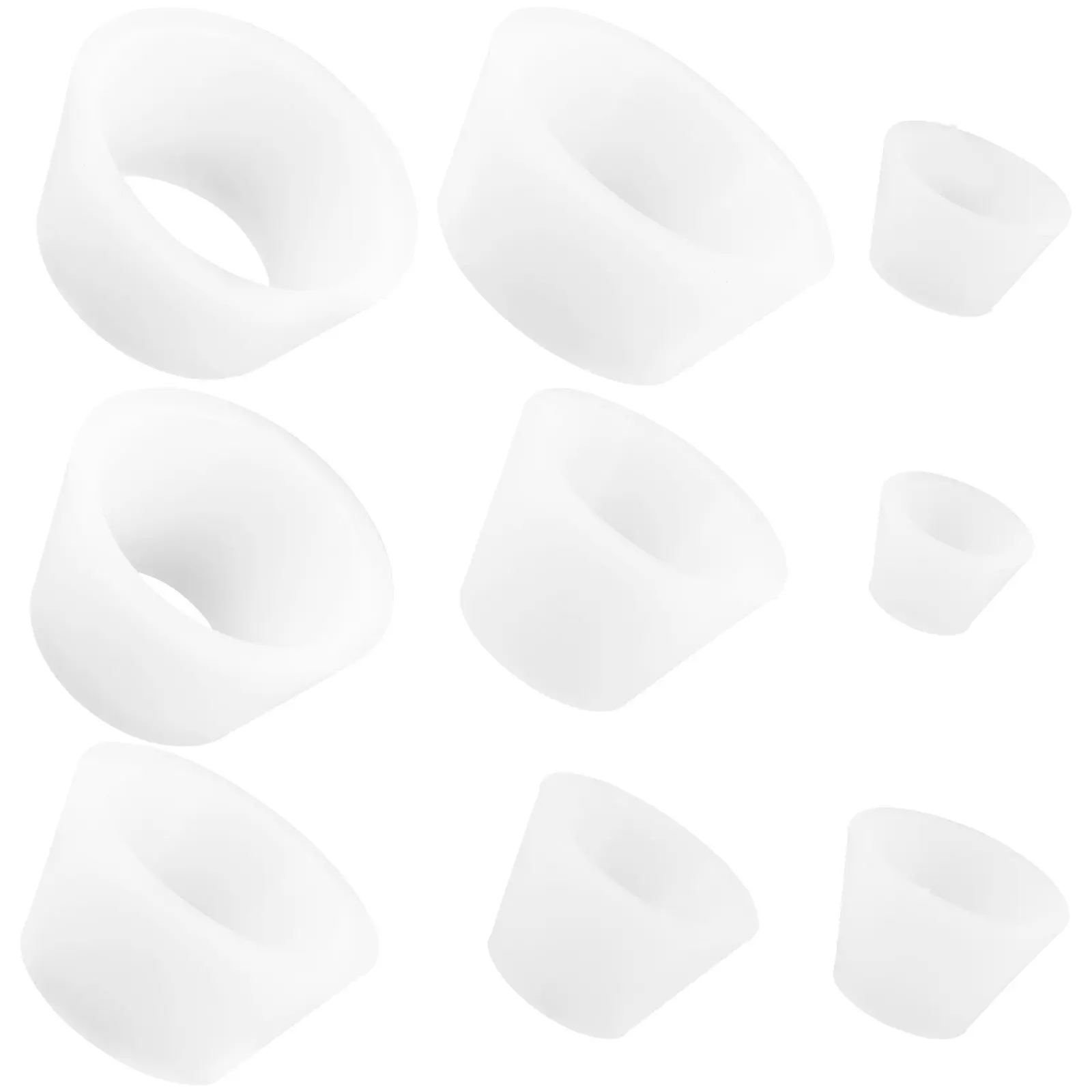 9pcs Silicone Sealing Ring Filter Adapter Cones Reusable Tapered Collar For Funnel Flask Filtering Kit Funnel Filter Adapter Set