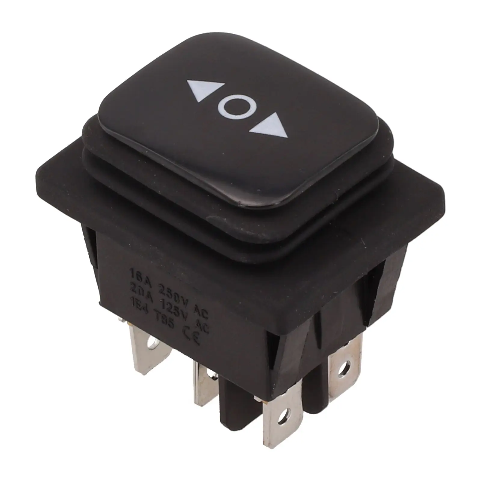 For DIY Electronics Momentary Polarity Reverse Switch 6 Pin 3 Position Switch Crimped Rocker Switch Power Rating 10A At 250V AC