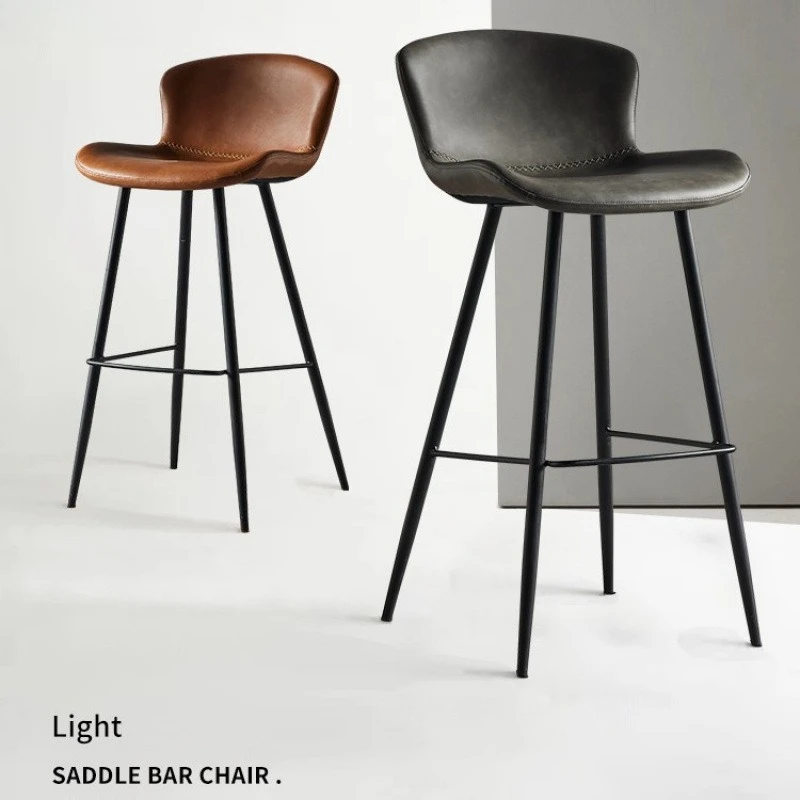 Tall Home Backrest Bar Counter Home Coffee Creative Bar Stool