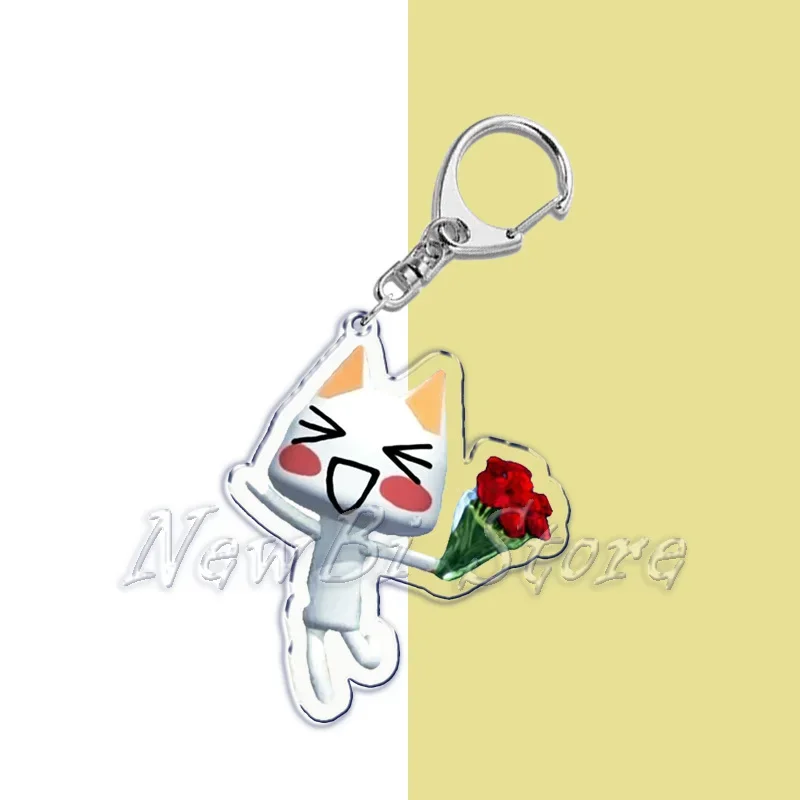 Super Cute Cartoon Inoue Toro Cat Keychains for Accessories Bag Pendant Game Key Chain Ring Keyrings Jewelry Fans Gifts