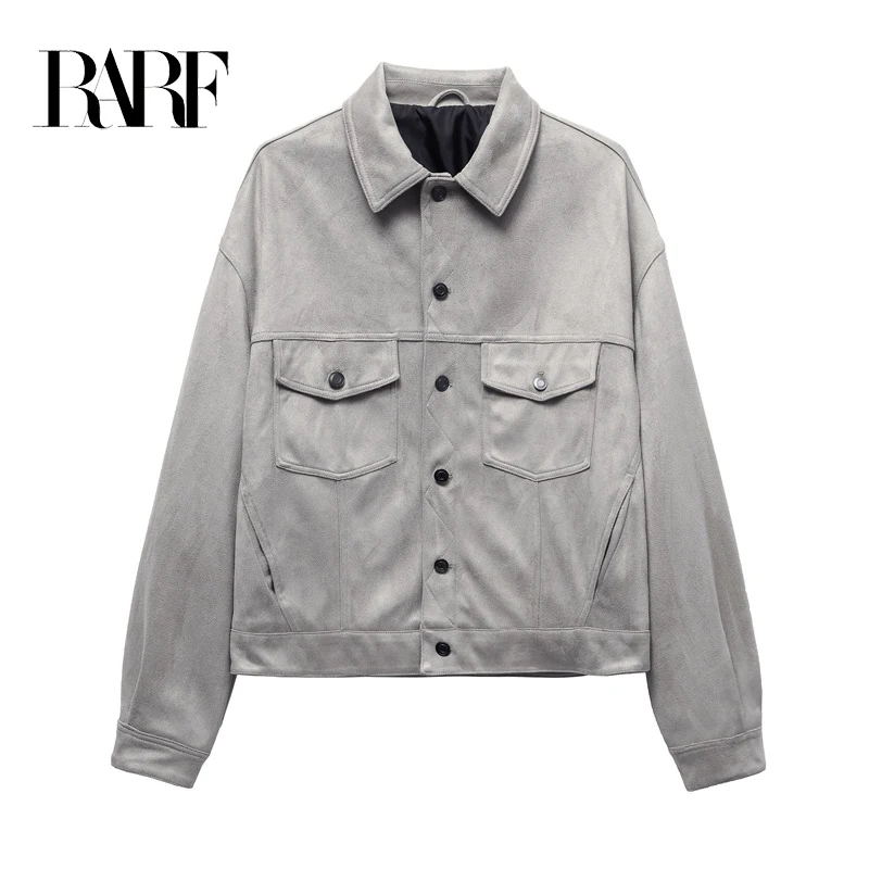 RARF 2024 men\'s Fall/winter new suede jacket tooling casual lapel coat three-color men