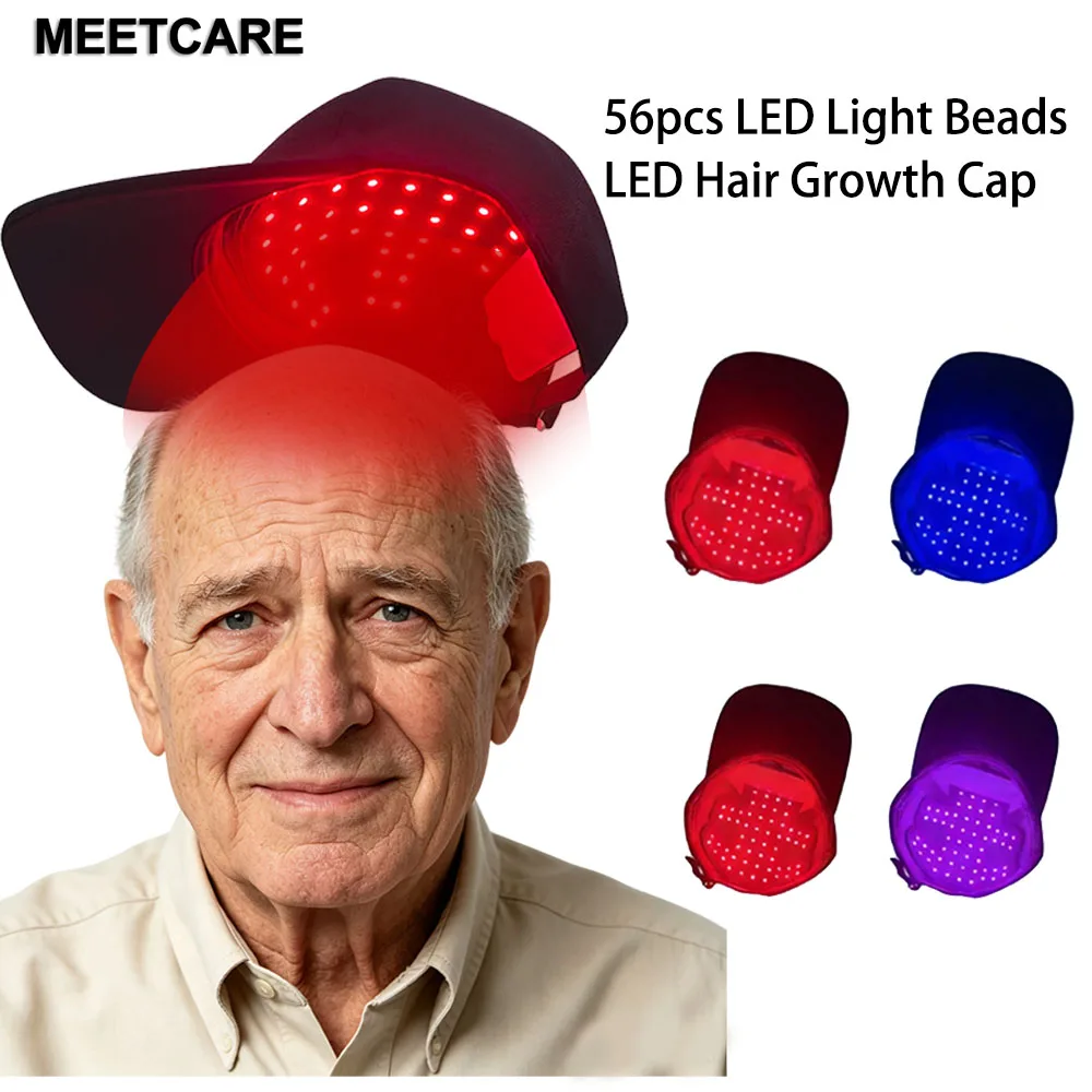 Hair Fast Growth Cap  660nm 850nm Infrared Red Light Therapy Device 56pcs LED Light Beads for Regrowth Hair Loss Treatment Care