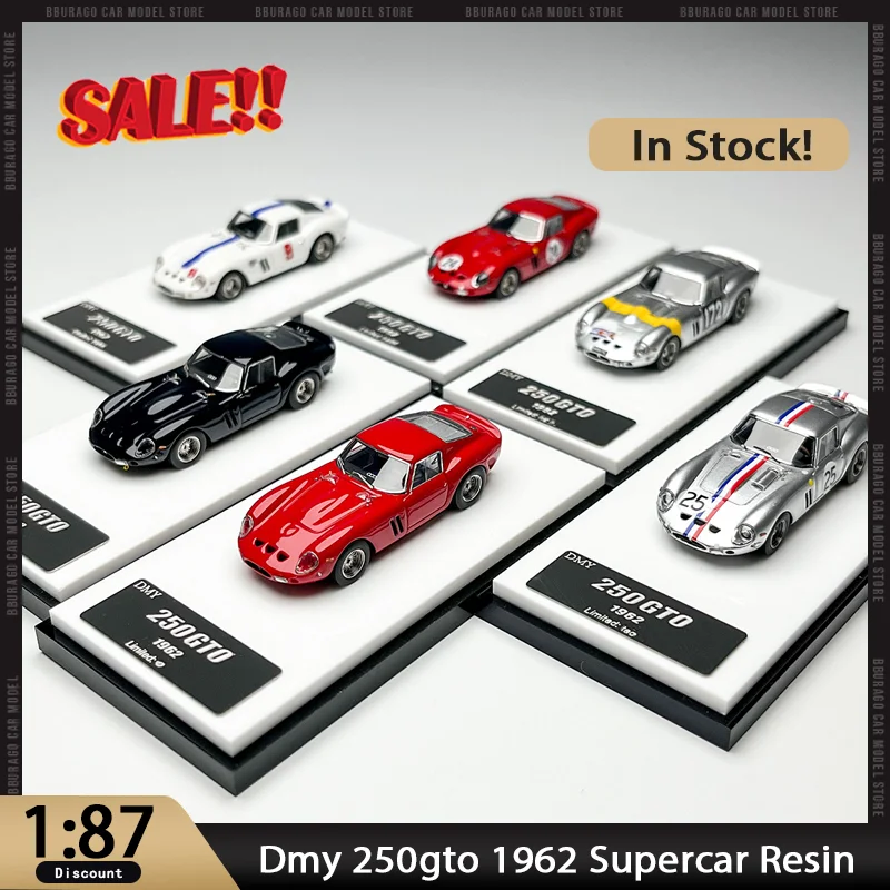 

New In Stock Dmy 1:87 250gto 1962 Supercar Resin Car Model Miniature Diecast 250gto Ornaments Custom Toys Kids Gift