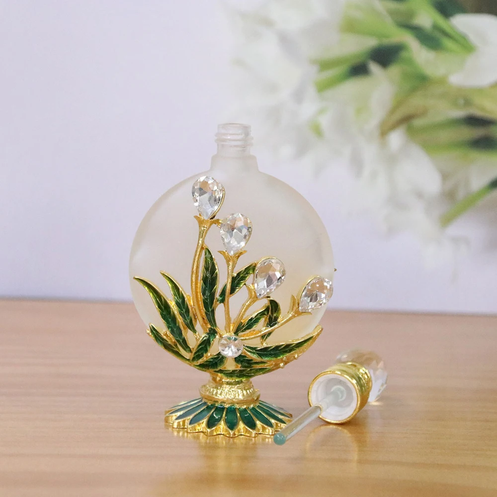 30ml Luxury Vintage Perfume Bottles parfum Maple Leaves Handcrafted Mini Travel Essentials Oil Glass Refillable Refill Dropper