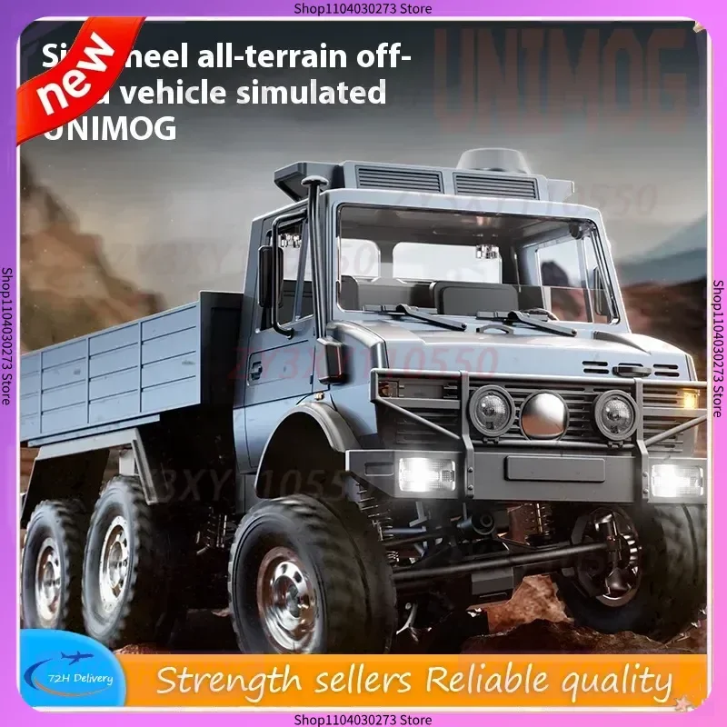 JJRC C8823 Unimog Brinquedo de carro de controle remoto em escala completa - Veículo de simulação de escalada off-road com tração nas seis rodas, presente para maiores de 14 anos
