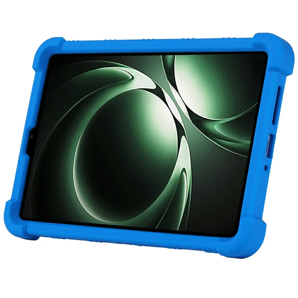For Xiaomi Pad Mini / Redmi K Pad Silicone Case with Kickstand Rugged Protective Cover - Dark Blue