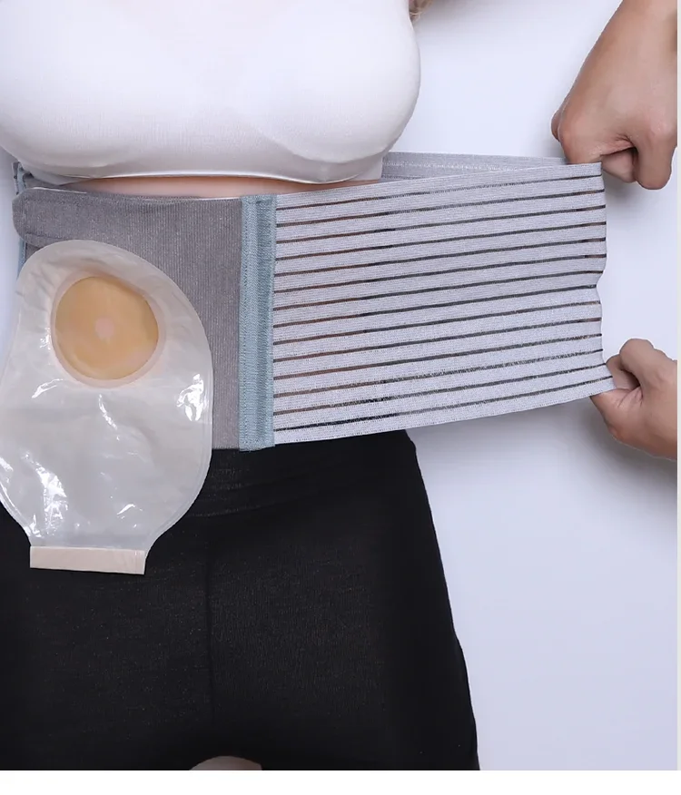Ostomy Abdominal Belt Size S-XL Elastic Belts Fixed Ostomy Bags Assistance Adjustable Hole Dia 6-8cm Stoma Care Accessories
