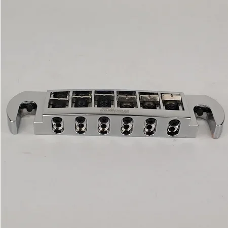 New-Wilkinson Electric Guitar Bridge Tailpiece WOGT3  Chrome Silver Adjustable Wraparound