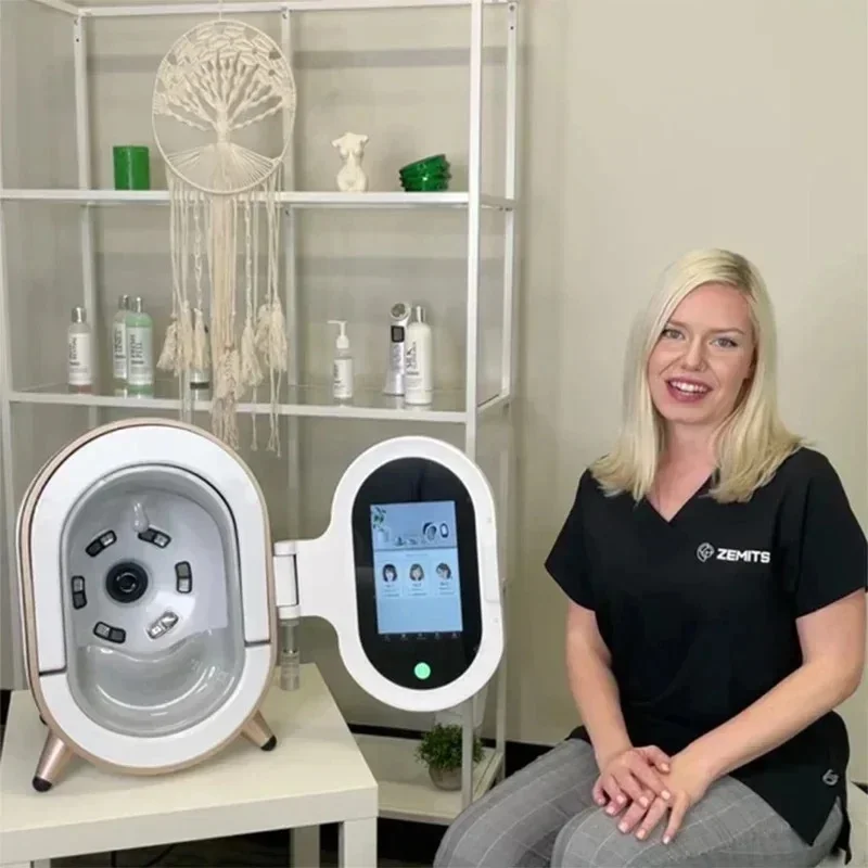 Analyseur de diagnostic facial intelligent portable pour le soin de la peau, équipement de beauté pour usage domestique