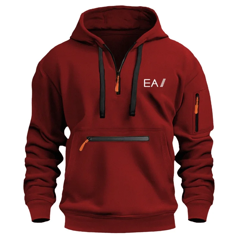 

New men's sweatshirts, long-sleeved sweatshirts, zipper hooded pullovers, printed drawstring pullovers, men's streetwear in 2025