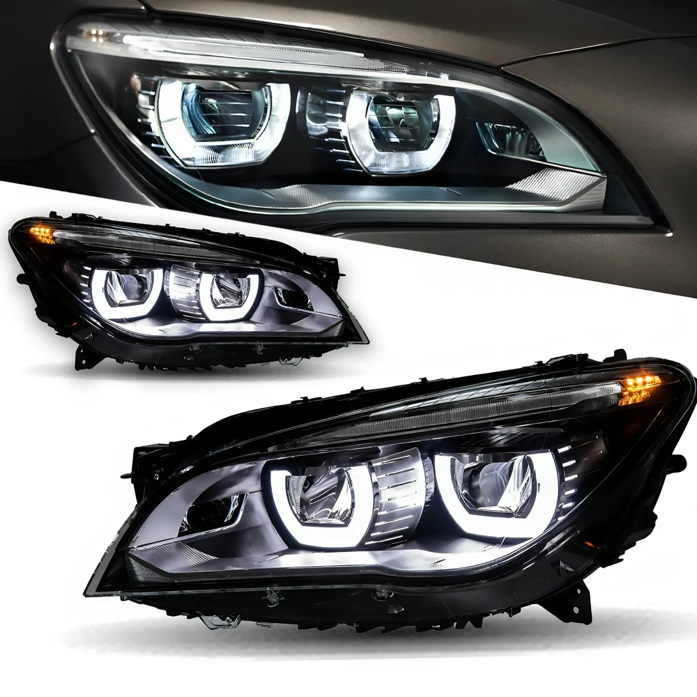 

Автомобильные фары для F01 F02 740i 730i 735i, светодиодные фары 2009-2014, фары DRL, сигнальные линзы проектора, автоаксессуары