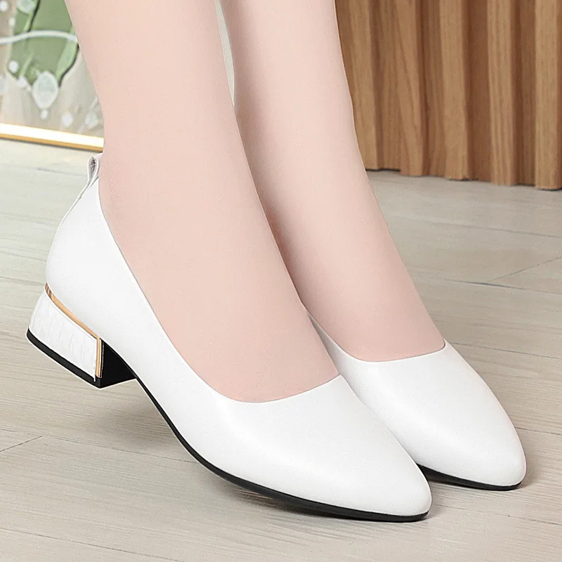 ladies white dress shoes Women's White High Heels Dress Shoes, Comfortable & Elegant With Casual Style, Lace-Up Stiletto For Wedding