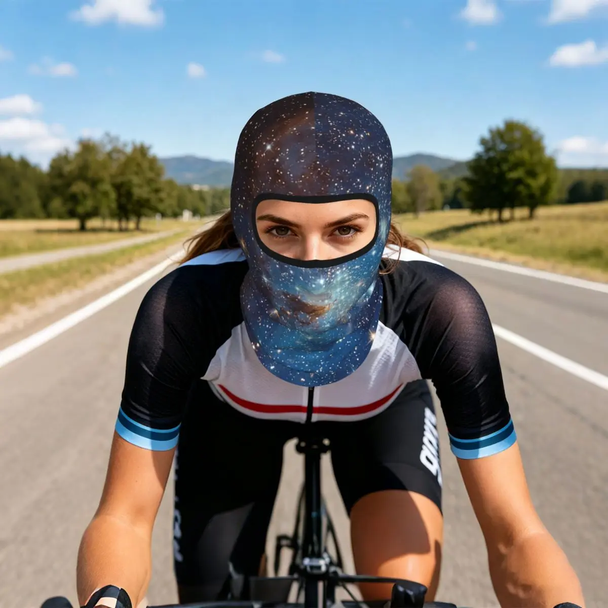 Space Galaxy Constellation Breathable Balaclava Full Face Mask Sun Protection Neck Gaiter For Motorcycle Cycling Fishing Outdoor