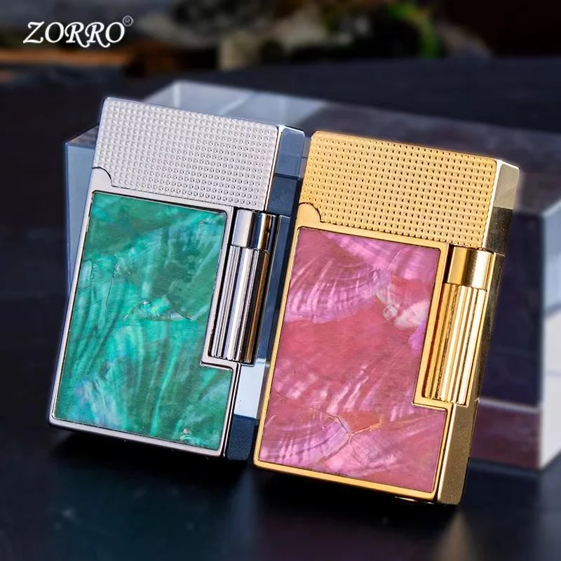 ZORRO Double sided Color Shell Loud Voice Kerosene Lighter Side Sliding Grinding Wheel Ignite Personalized Collection Lighters