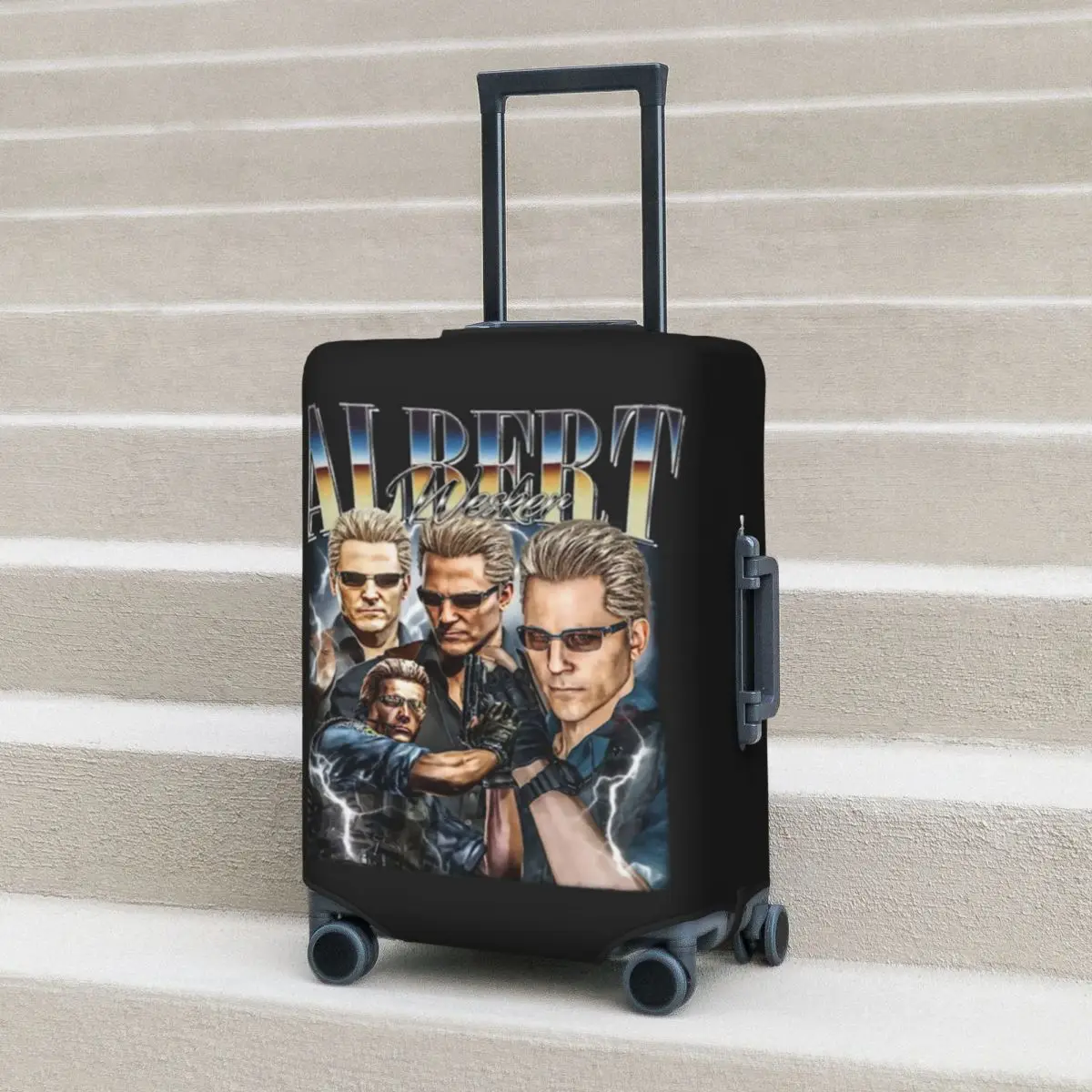 

Albert Wesker Bootleg Suitcase Cover Protection Elastic Travel Luggage Protector Covers for 18-32 Inch