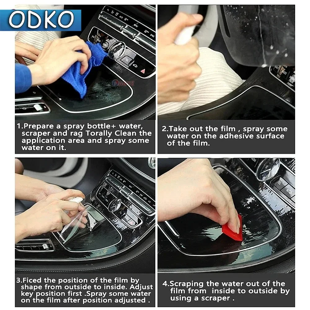 For RISING AUTO/MG MARVEL R 2021-2023 Car Interior Center Console Transparent TPU Protective Film Anti-scratch Repair Film Refit