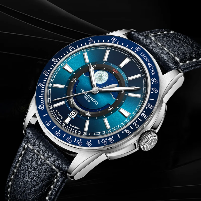 ROLENDO MIYOTA 8205 Movement Watches For Men Automatic Mechanical Watch BGW9 Luminous 42mm Ceramic Bezel Ring 50M Waterproof view 3