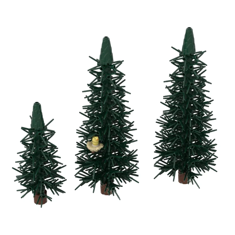 

517pcs MOC Pine Trees City Model Building Blocks Construction Toy Christmas Gifts DIY Creative Idea Education Assemble Birthday