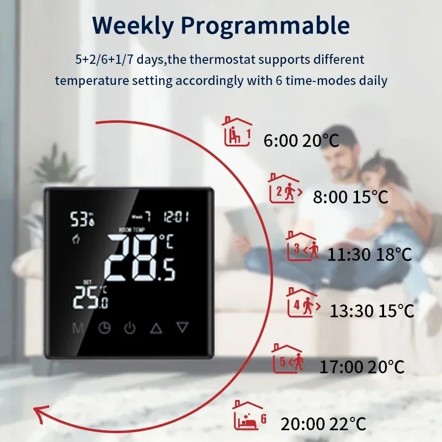 Bingoelec Tuya termoregolatore WIFI termostato a pavimento caldo per riscaldamento elettrico regolatore di temperatura caldaia a Gas Smart Home