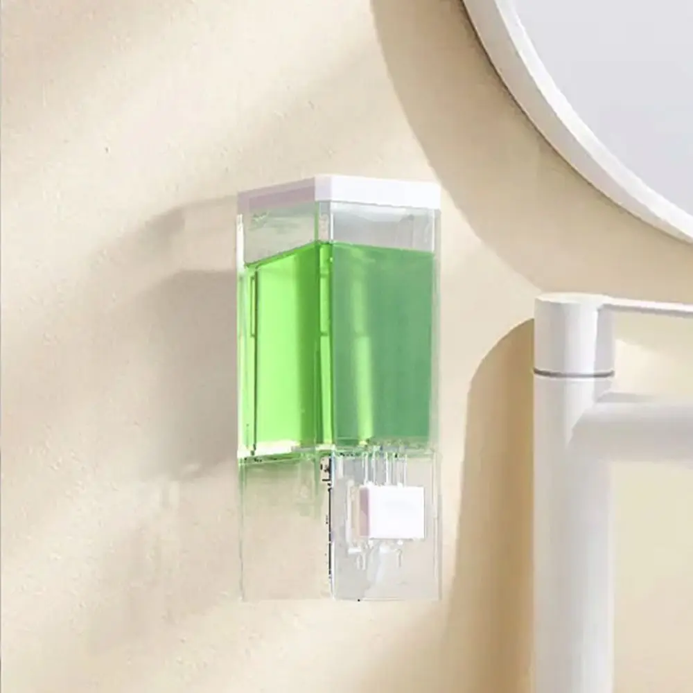 Abs Kunststoff Seifensp ender kein Bohren transparent Shampoo Gel Spender Flüssig seifen behälter Badezimmer Esszimmer langlebig