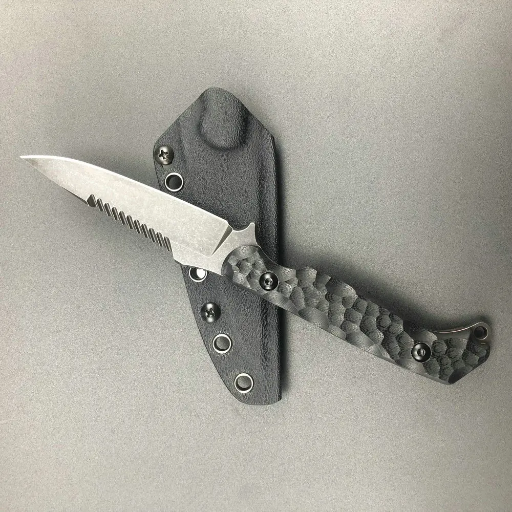 Trskt D2 Psk มีดยุทธวิธี,มีดล่าสัตว์,Survival Cool Camping มีด, edc Defense เครื่องมือสีดํา Stonewash ใบมีด Kydex Dropship