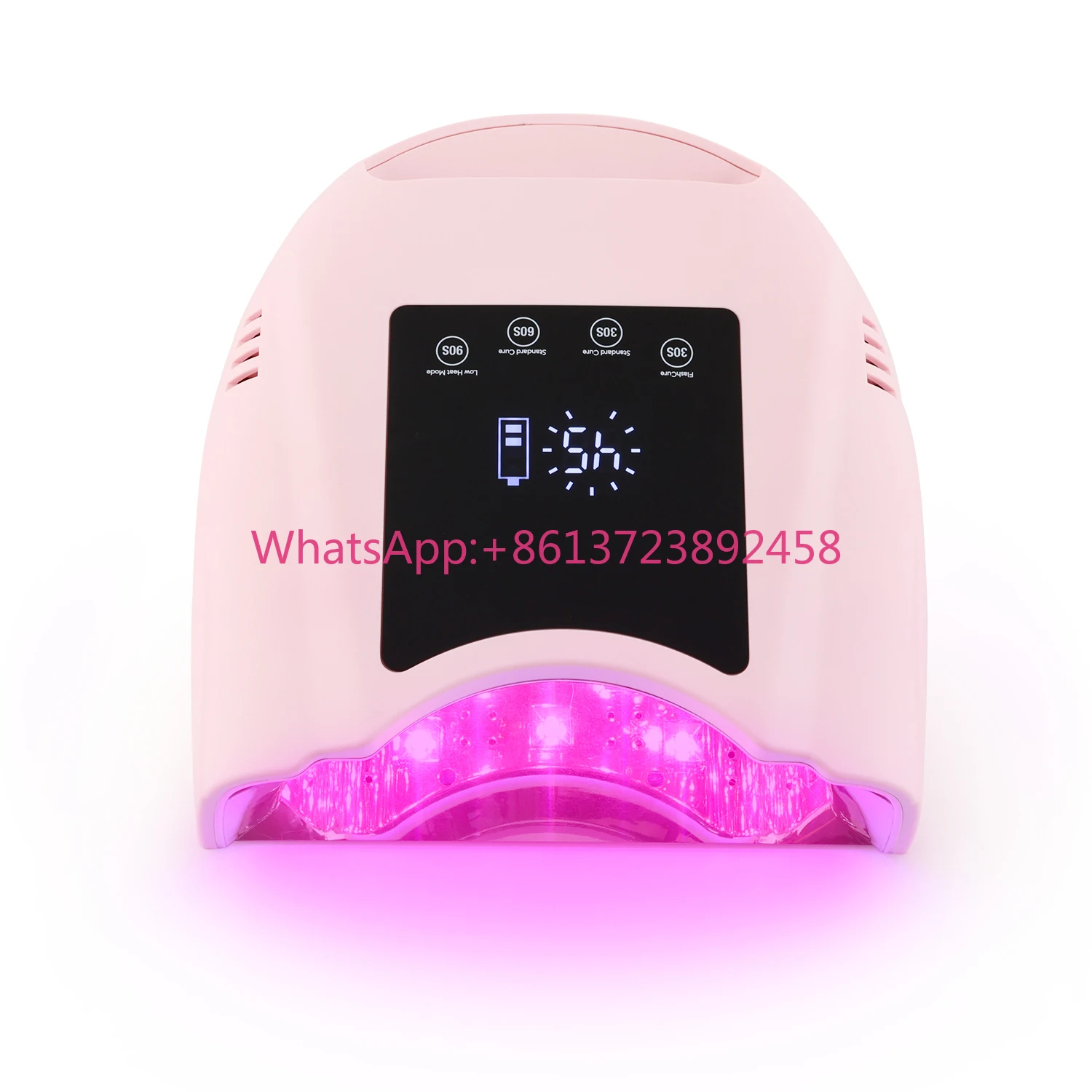 

High Power 98W Cordless Rechargeable Nail Lamp Dual Battery Auto Sensor Portable Handle for Salon Pedicure Manicure UV LED Gels