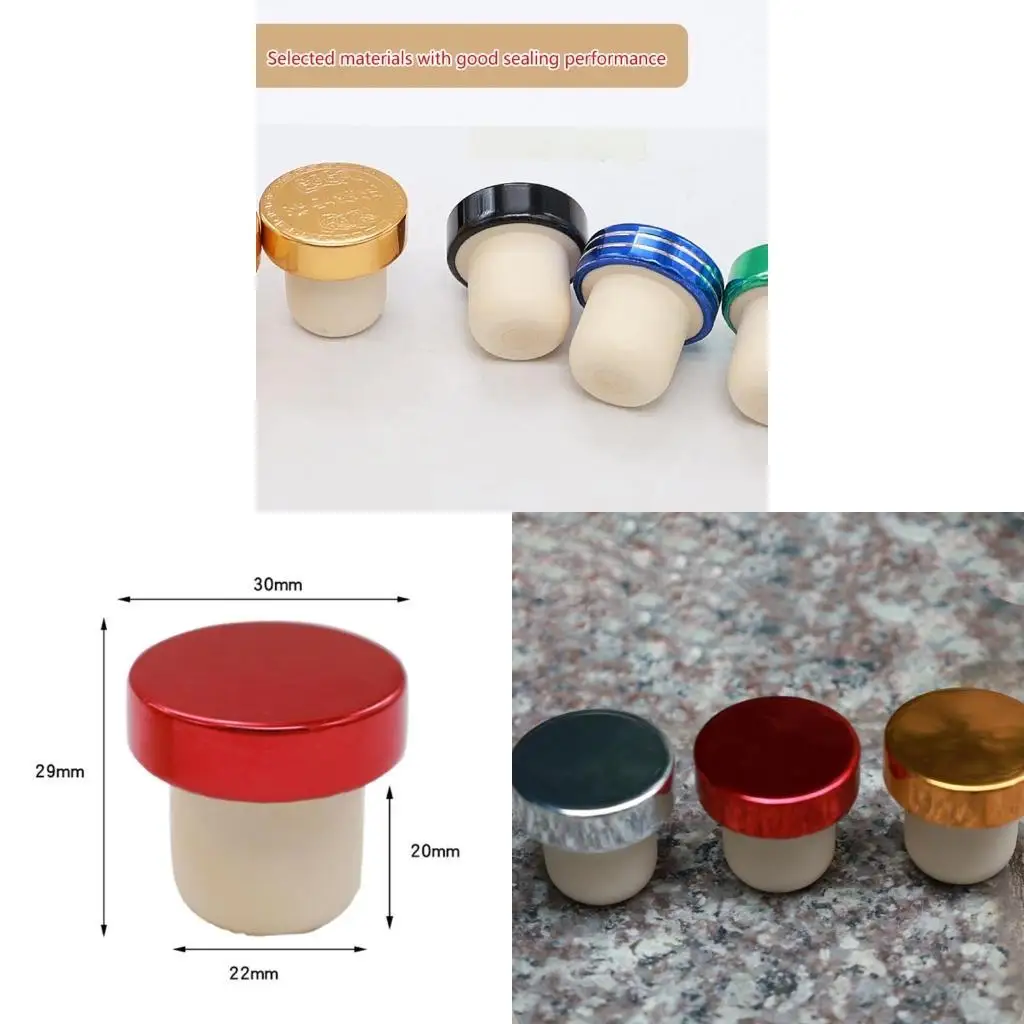 62KD Wine Bottle Stopper Champagne Rubber Bottle Cap Cover T-shaped Bottle Seal Plug