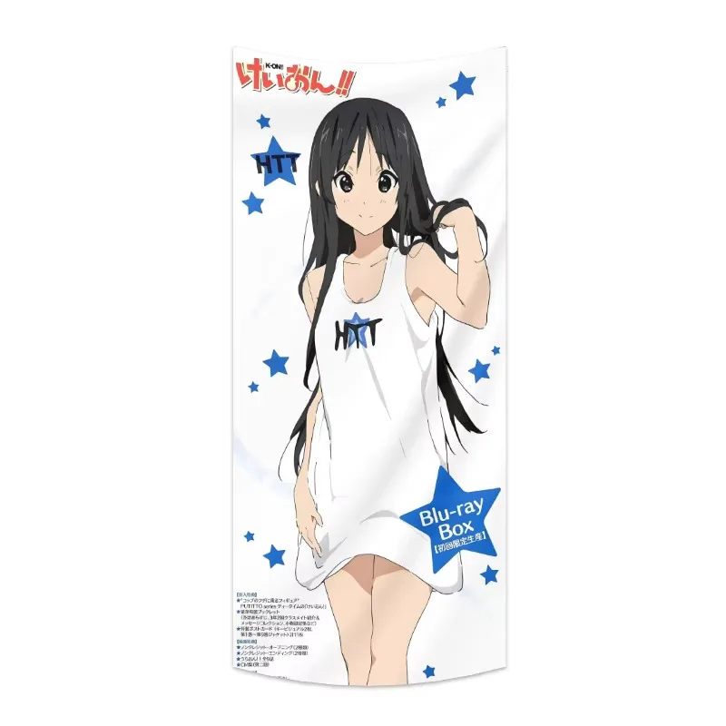 K-ON! Anime Vertical Door Curtain Tapestry, Cute Azusa Mio Yui Ritsu Mugi Band Girl Print Wall Hanging Pink Sakura Decor Gift