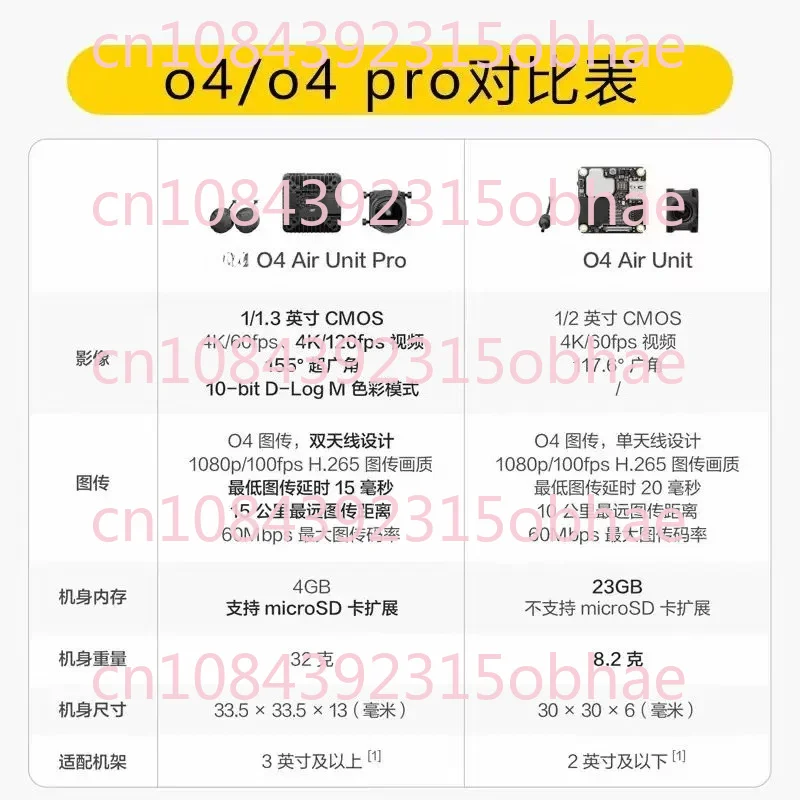 O4air Unit Sky Terminal O4pro High-definition Digital Image Transmission Crossing Machine 4k