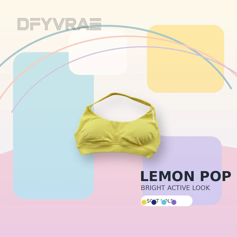 DFYVRAE Halter Sports Bra Women Square Neck Seamless Yoga Top Removable Pads Stretch Gym Tank Crop for Workout Running