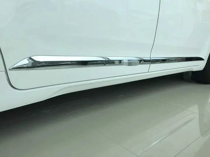 Car styling ABS chrome Side Door Body Cover trim stickers Strips Molding 4pcs for Toyota Sienna 2015 16 2017
