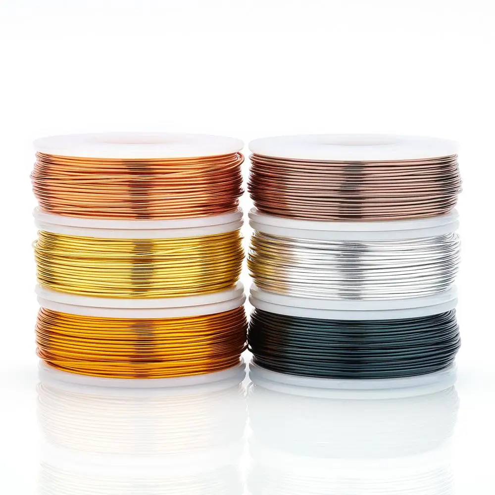 Aluminum Wire Mixed Color 20/17/15/12 Gauge 0.8mm 1.2mm 1.5mm 2mm  6 colors 1roll/color 6rolls/set For jewelry making