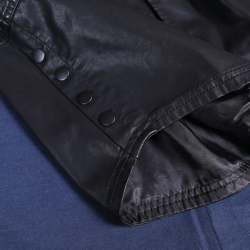 Gola de beisebol solta couro jaet casual outerwear para mulheres marca loja produtos sob medida longo sve cor pura commute sle