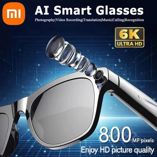Xiaomi 6K HD AI gafas inteligentes fotocromáticas multifunción cámara Bluetooth llamada reproductor de música asistente de voz gafas de traducción