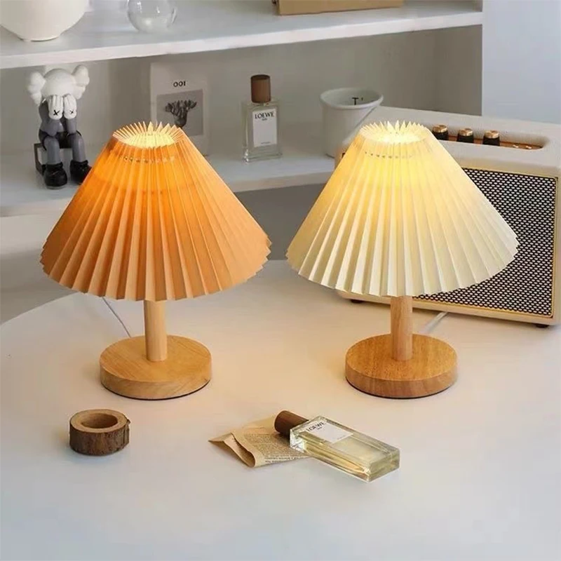 

Складная настольная лампа в скандинавском стиле DIY, 5В USB, 220В, атмосферный ночник для спальни, прикроватной тумбочки, домашнего декора и освещения