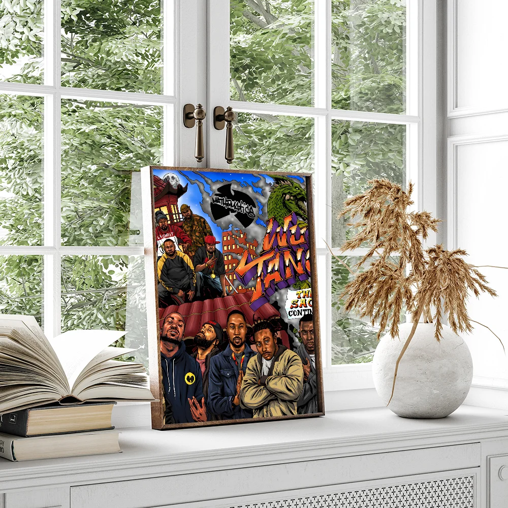 WU-T--TANG CLAN Classic Vintage Posters Waterproof Paper Sticker Coffee House Bar Home Decor
