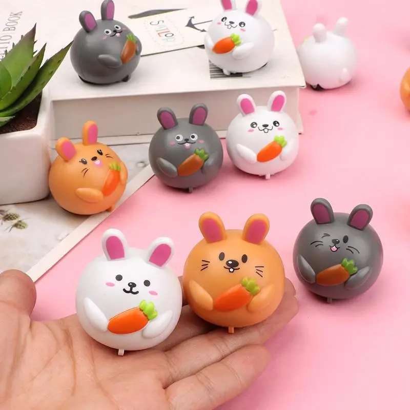 5Pcs Carrot Rabbit Pull Back Car Toys Cute Easter Souvenir For Kids Birthday Baby Shower Party Favors Pinata Fillers