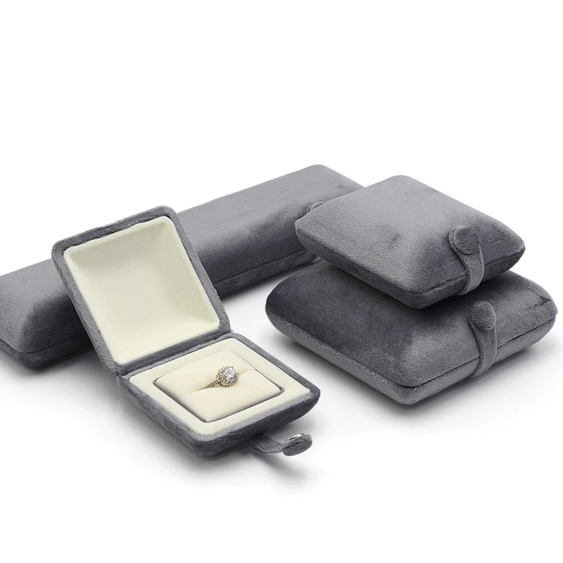 Velvet Earring Box Luxury Jewelry Ring Storage for Necklaces Diamond Ring Box Bracelet Bangle Holder Case