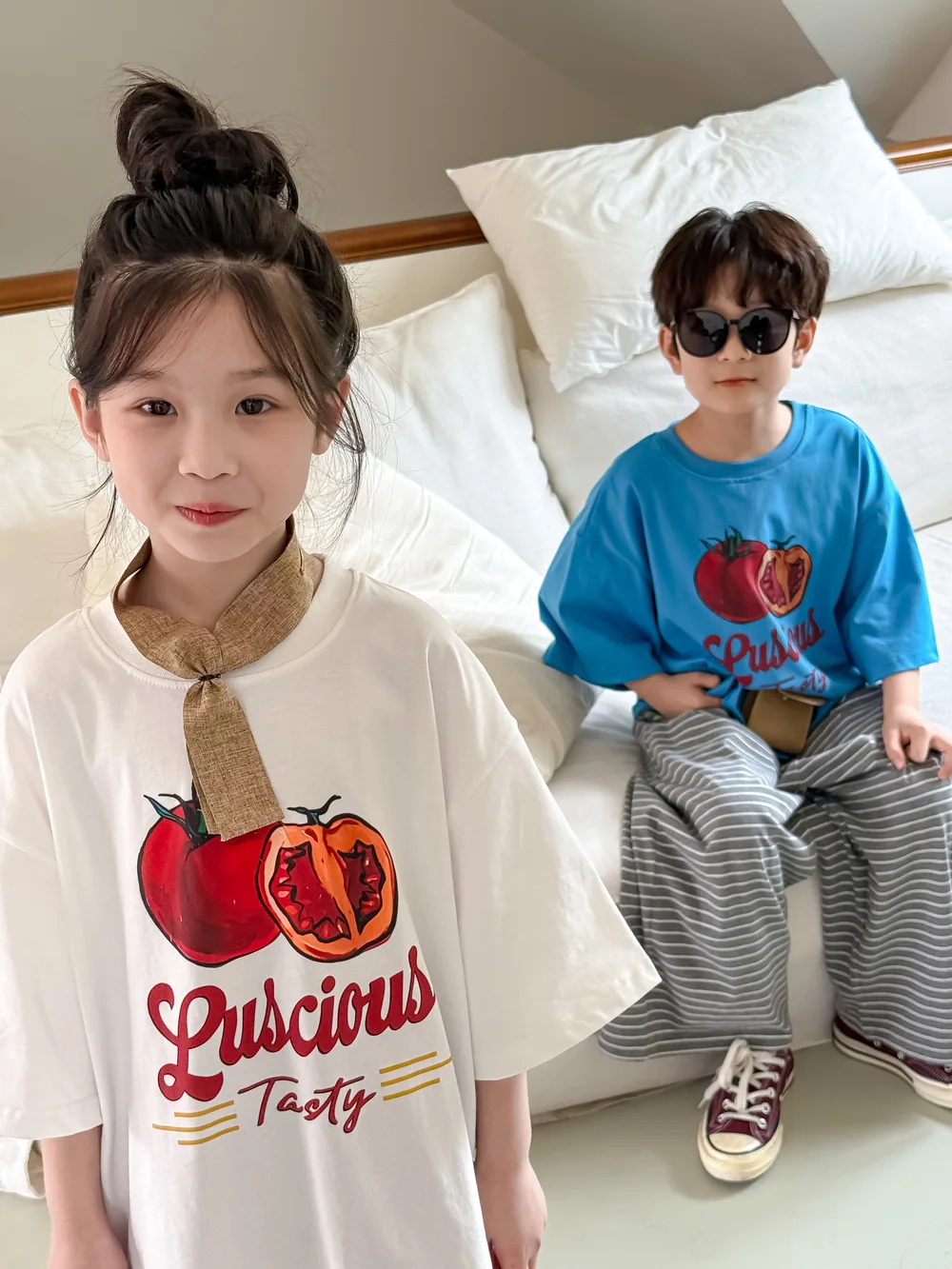 2026 Summer Children Casual T-shirt Cartoon Print Kid's Fashion Tops Boys Girls Round Neck Clothes Oversized Short Sleeve Tee 3