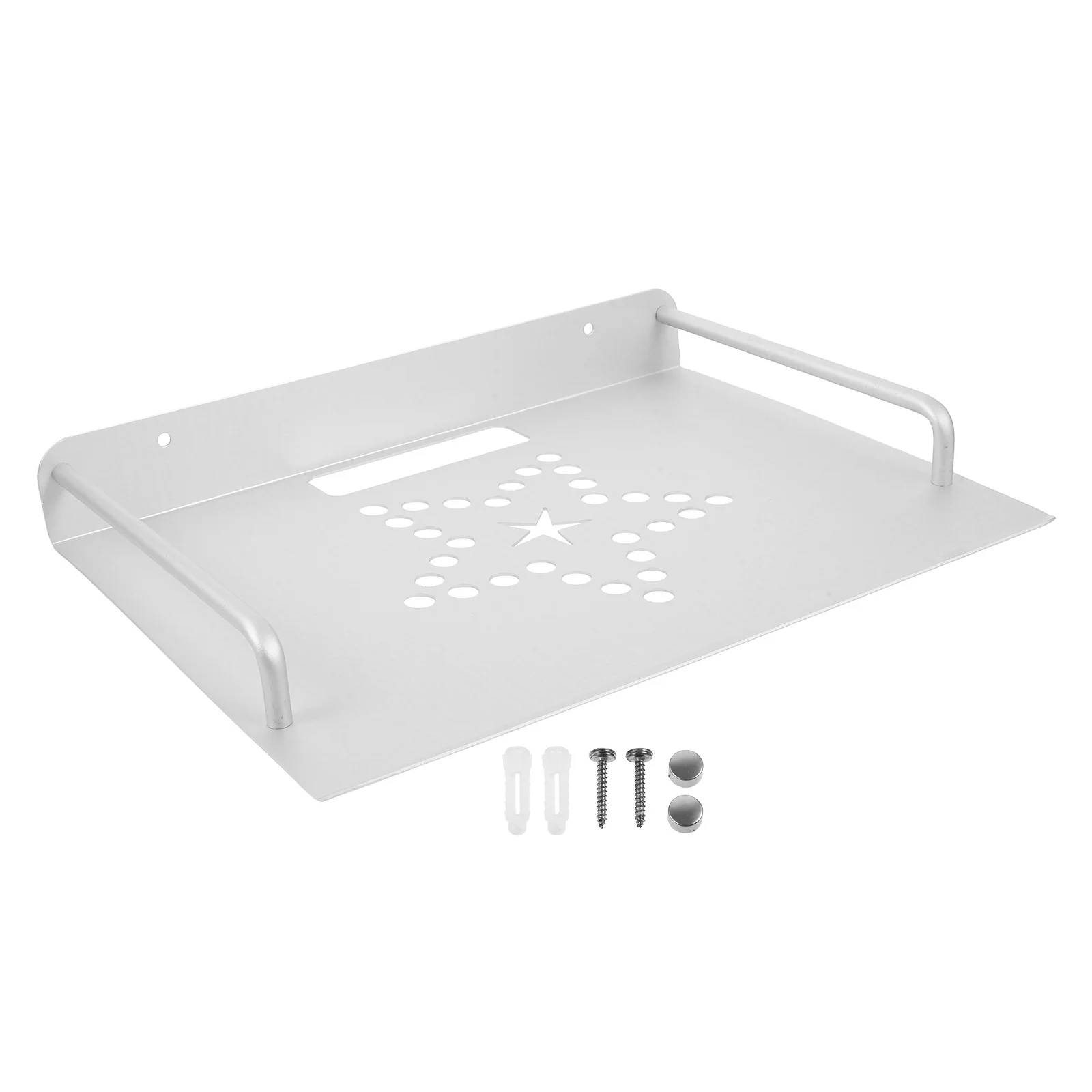 

Gatuida Wall Mount Set Top Box Rack Space Aluminum Floating Shelf for Accessories Router Stand Living Room Organiser