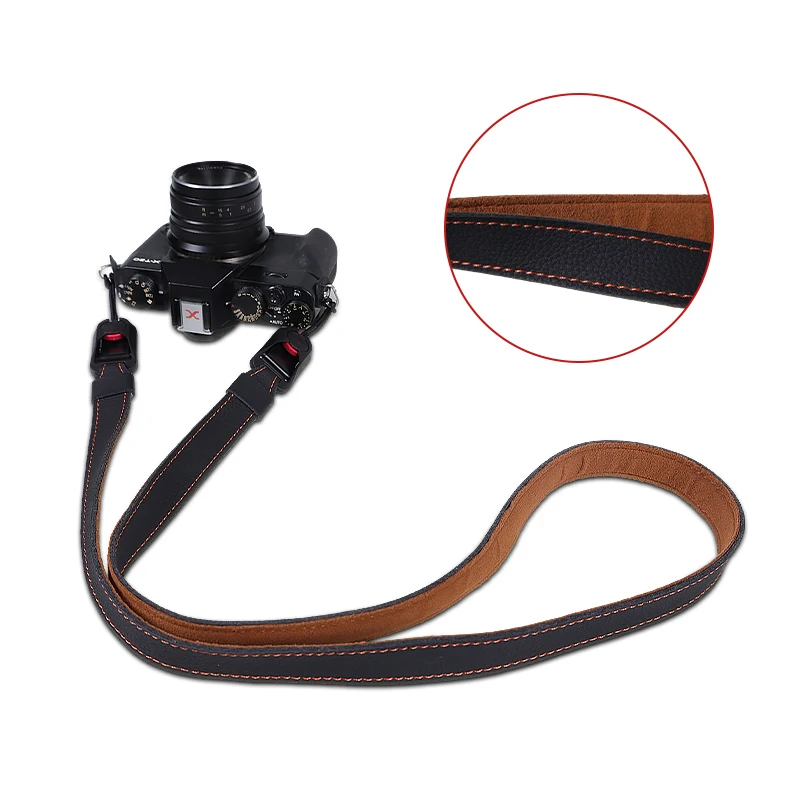 Quick release leather camera shoulder straps Used for Nikon Z7II Canon 5D Mark IV Sony Leica, Fuji, Casio, Ricoh, DSLR camera