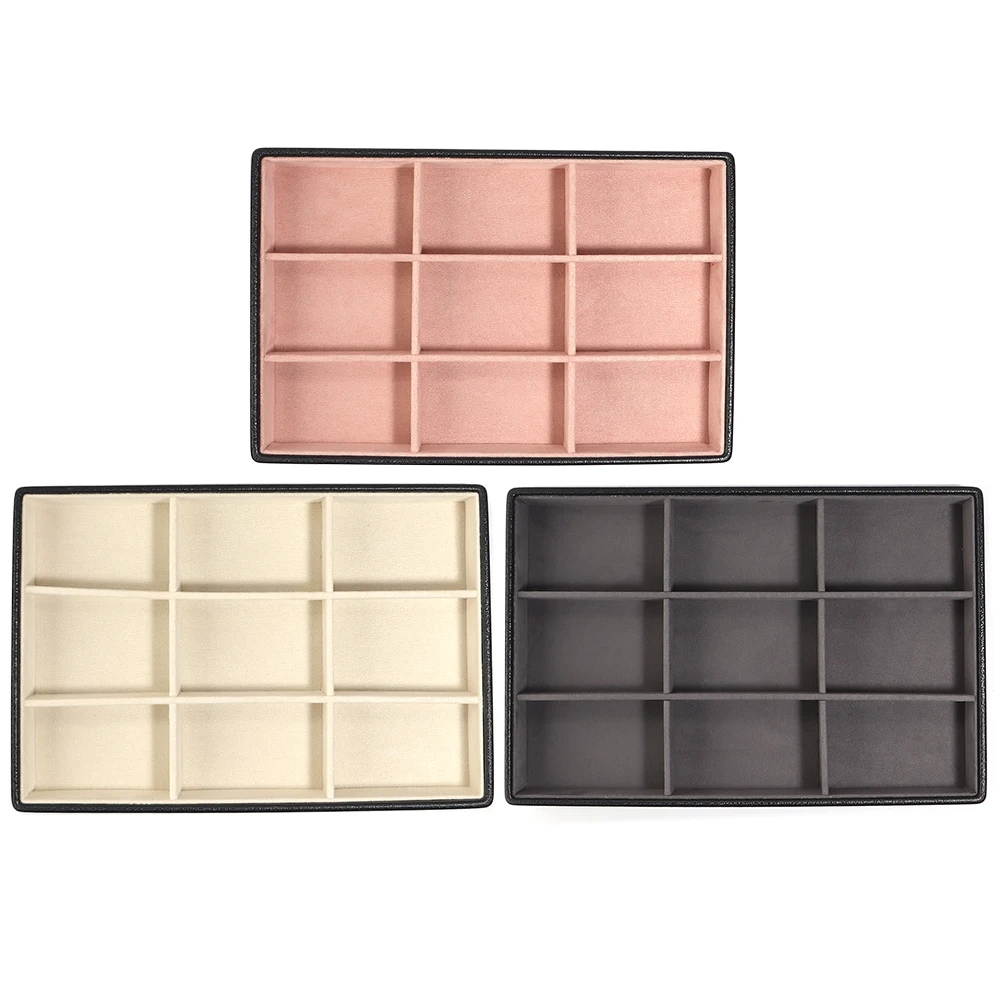 

1pc Multiple Styles Velvet Exquisite Jewellery Dispaly Tray for Home Ornament Bracelet Earring Brooches Storage Box Drawer Trays