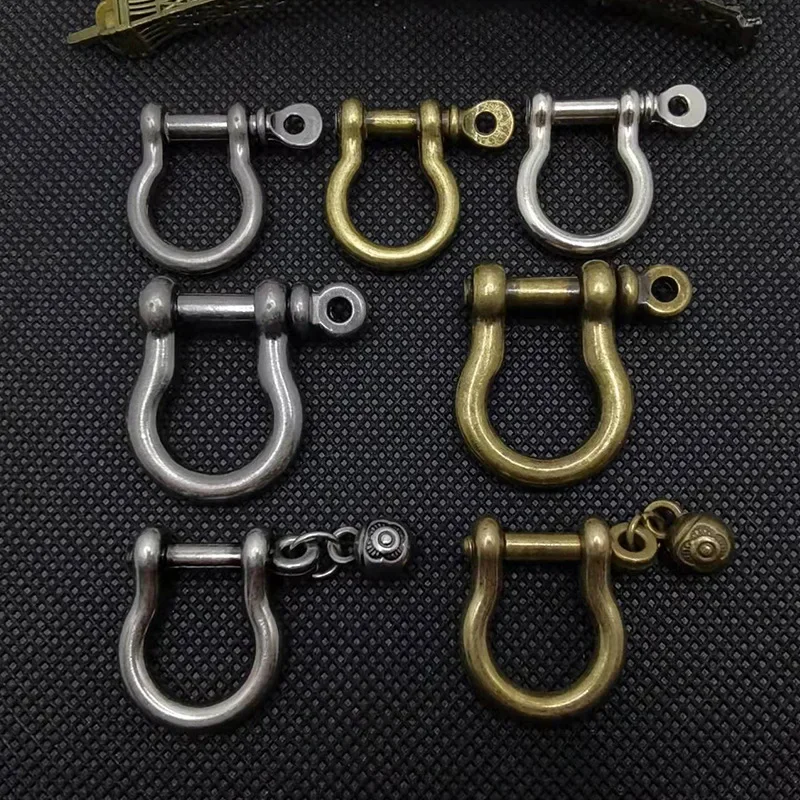 1Pcs Anchor Shackle Screw Pin For Outdoor Camping Survival Rope Bracelets O-Shaped Stainless Steel Shackle Buckle