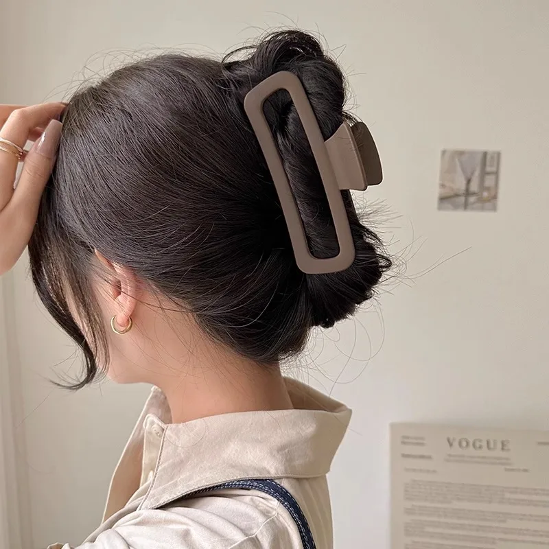 13 سنتيمتر/5.11in مزاجه متجمد كبير مستطيلة مشبك شعر للنساء أنيقة القرش كليب فتاة عصرية مشبك شعر