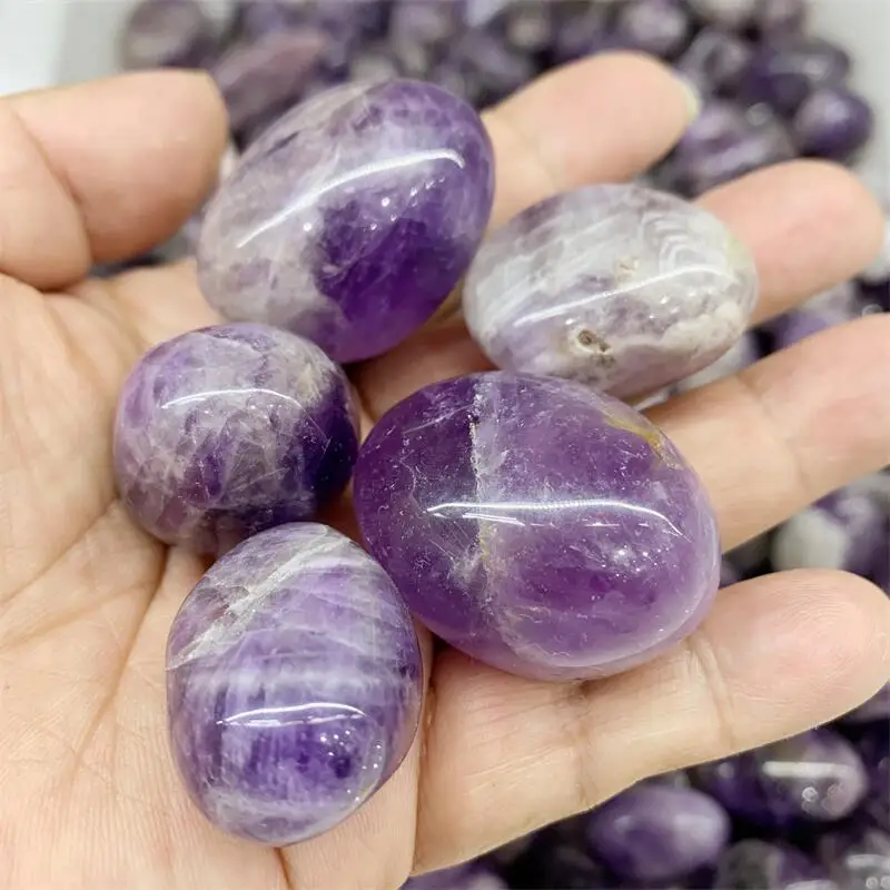 

1000g Bulk Tumbled Amethyst Stone Natural Polished Gemstone Supplies For Wicca Reiki Energy Crystal Healing Decor