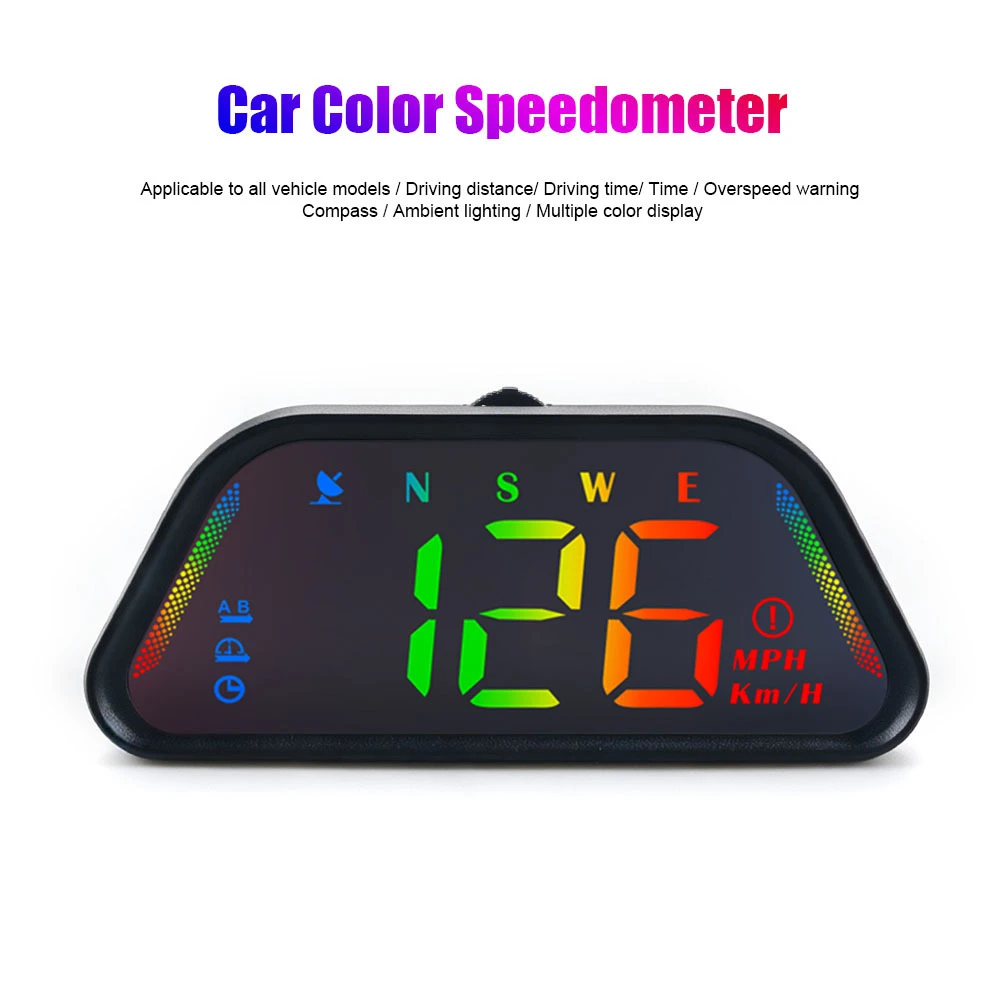 Head Up Display G23 Universal Digital GPS Speedometer Color Font HD LCD Projection Car HUD Multi Functional Tester